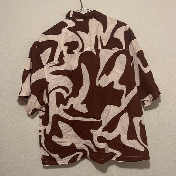 ASOS SHIRT in BROWN/CREAM - Picture 2 of 3